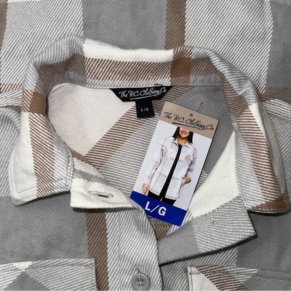 🆕 BC CLOTHING | Women’s Plaid Flannel Shacket - Picture 2 of 11